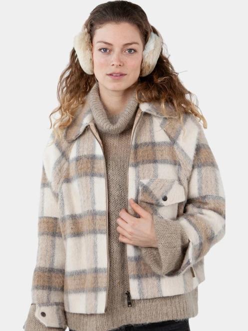 Barts Fur Earmuffs női fülvédő homok színben 3