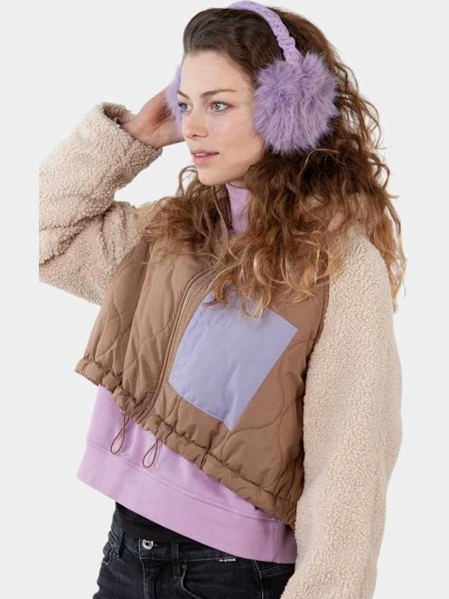 Barts Fur Earmuffs női fülvédő lila színben 4