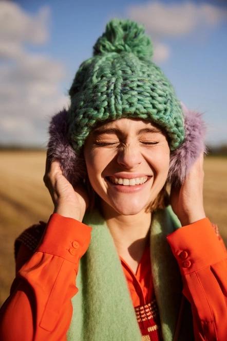 Barts Fur Earmuffs női fülvédő lila színben 5