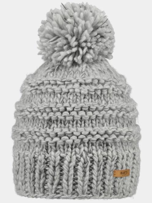 Barts Jasmin Beanie női bojtos sapka szürke színben 2