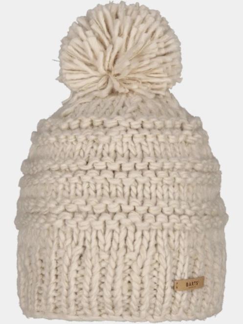Barts Jasmin Beanie női bojtos sapka homok színben 2