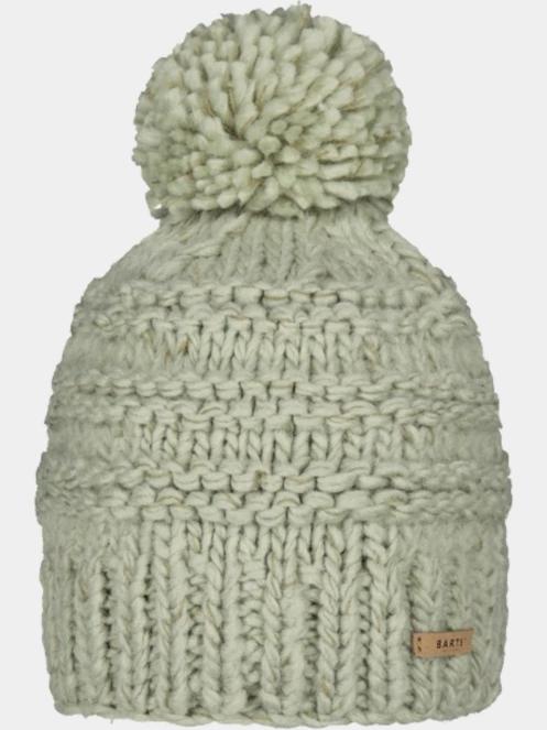 Barts Jasmin Beanie női bojtos sapka oliva színben 2