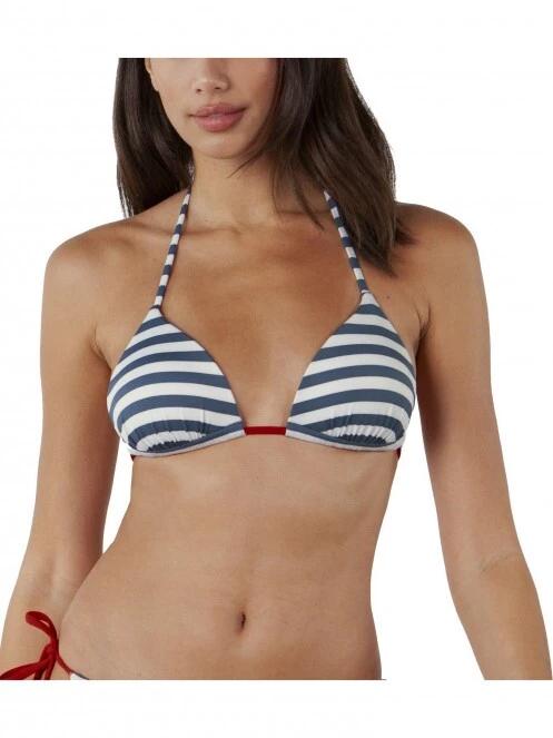 Barts Custe Triangle női bikini felső sötétkék színben 2