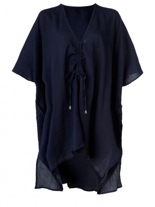 Barts Adriatic Kaftan női strandruha sötétkék színben 4
