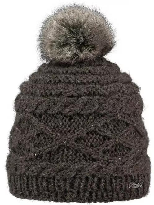 Barts Claire Beanie női bojtos sapka barna színben 2