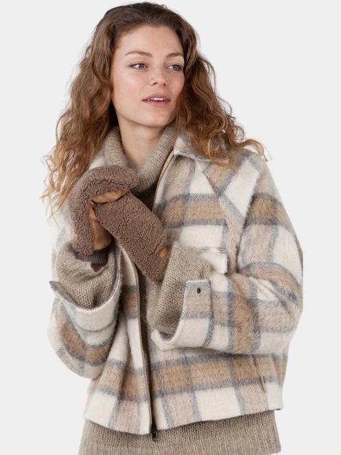 Barts Teddy Mitts női kesztyű barna színben 4