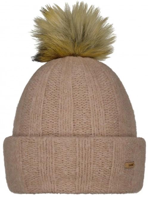 Barts Civana Beanie női bojtos sapka barna színben 2