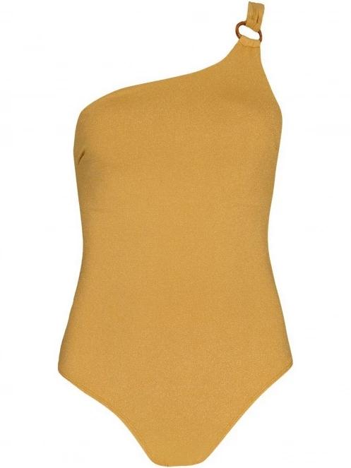 Barts Elviot One Shoulder One Piece női fürdőruha sárga színben 4
