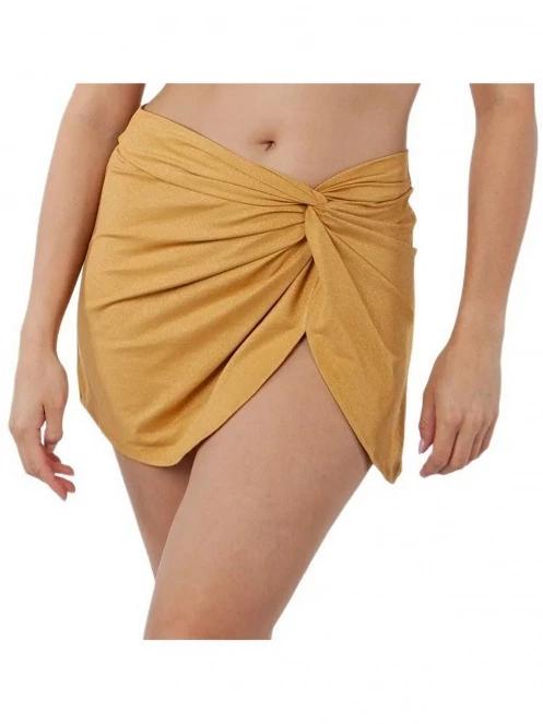 Barts Elviot Skirt női szoknya sárga színben 2