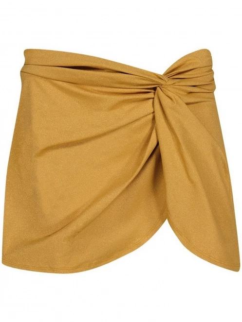 Barts Elviot Skirt női szoknya sárga színben 4