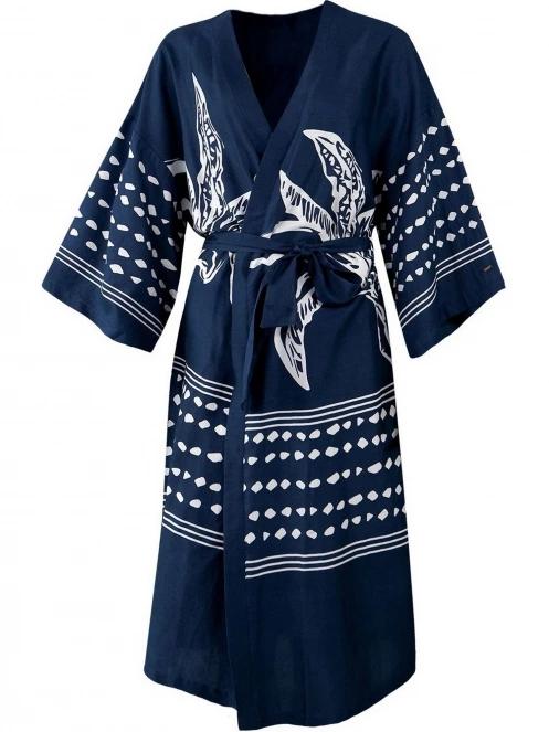 Barts Luciaga Kimono női strandruha sötétkék színben 2
