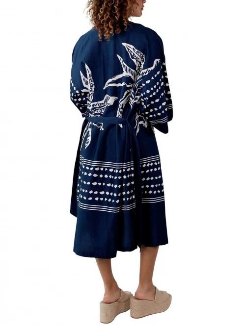 Barts Luciaga Kimono női strandruha sötétkék színben 4
