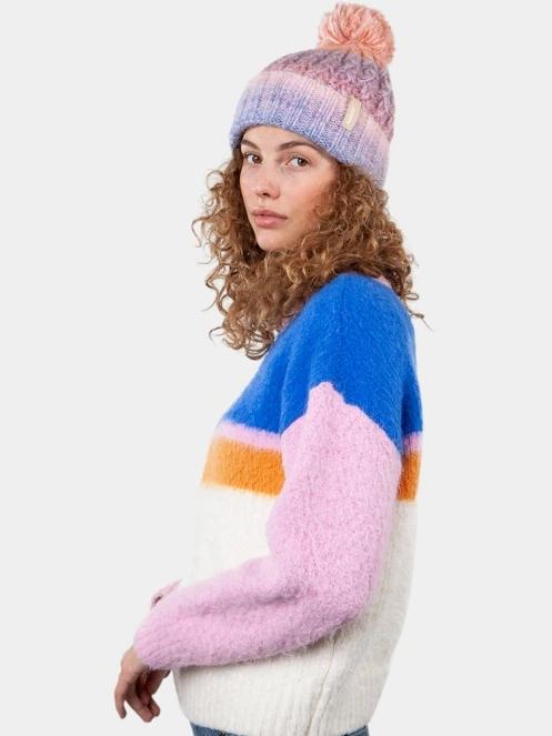 Barts Catbird Beanie női bojtos sapka lila színben 4