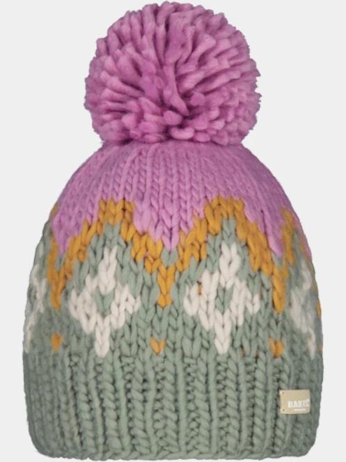 Barts Curley Beanie női bojtos sapka zöld színben 2