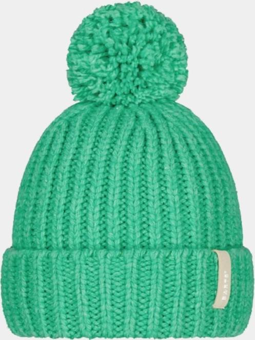 Barts Joansy Beanie női bojtos sapka zöld színben 2