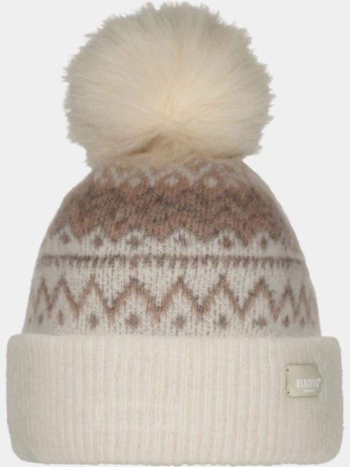 Barts Woodstar Beanie női bojtos sapka homok színben 2