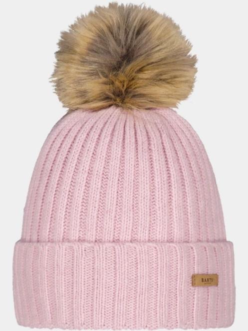 Barts Augusti Beanie női bojtos sapka rózsaszín színben 2