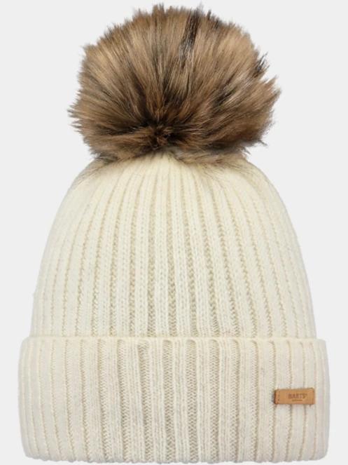 Barts Augusti Beanie női bojtos sapka homok színben 2