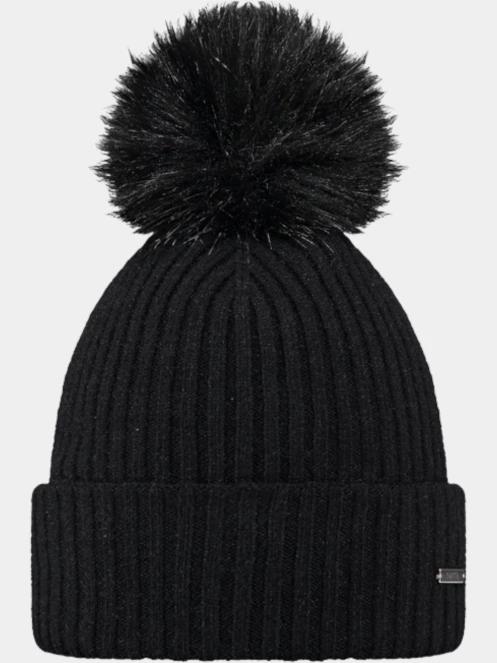 Barts Kenzie Beanie női bojtos sapka fekete színben 2