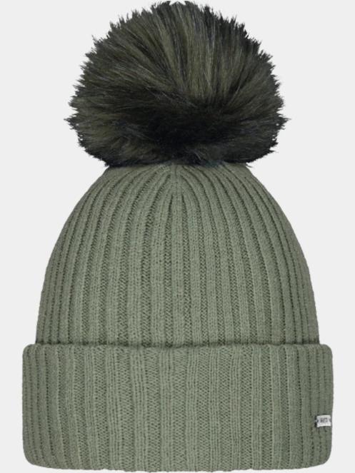 Barts Kenzie Beanie női bojtos sapka zöld színben 2