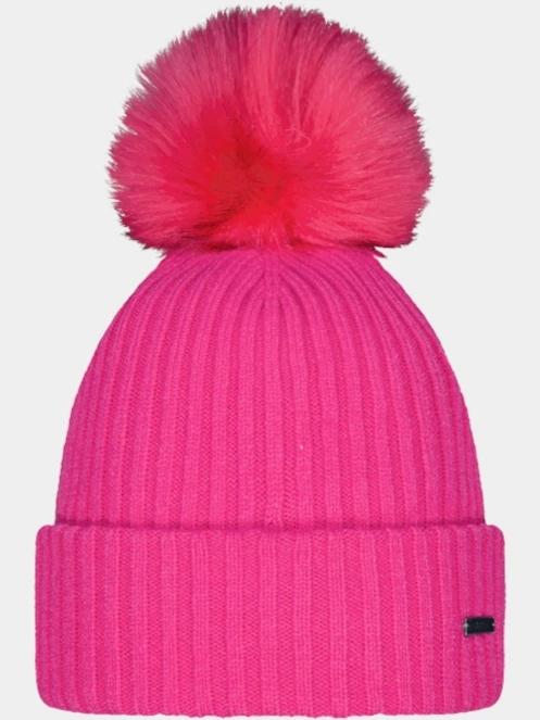 Barts Kenzie Beanie női bojtos sapka magenta színben 2