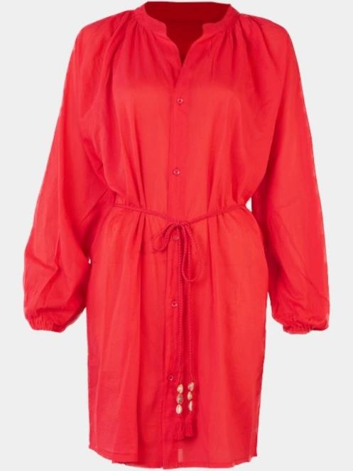 Barts Cuhra Dress női strandruha piros színben 3
