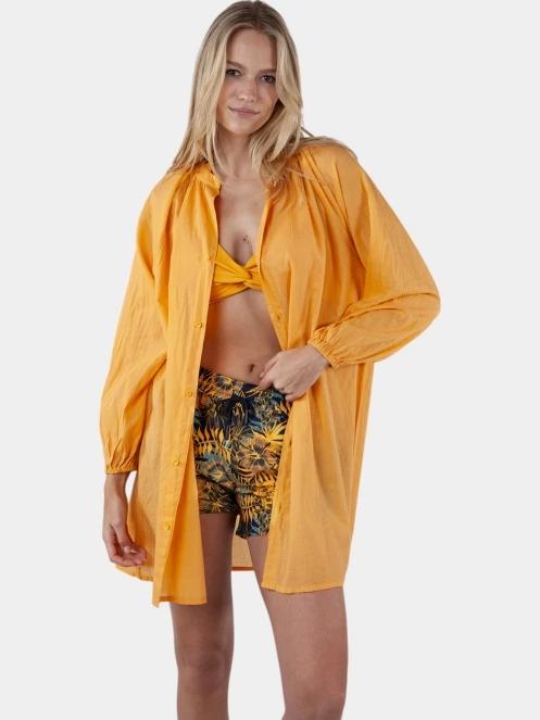 Barts Cuhra Dress női strandruha sárga színben 4
