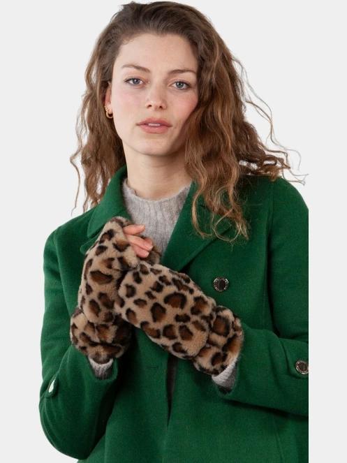 Barts Britamu Fingerless Gloves női kesztyű barna színben 4