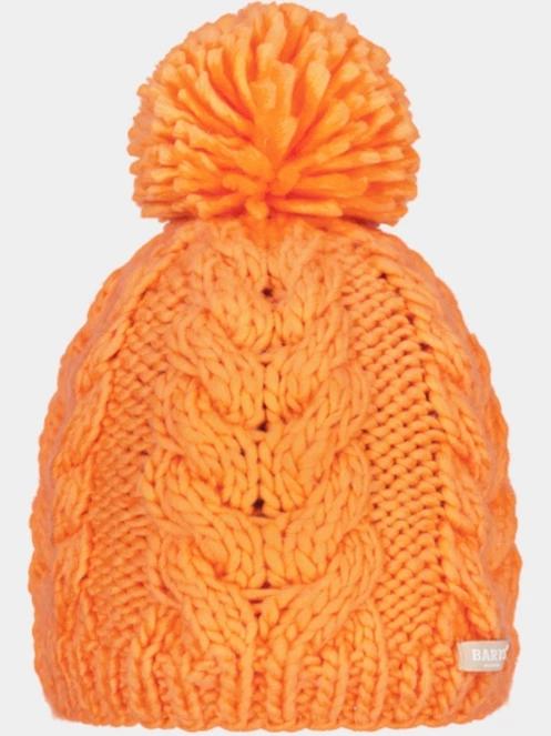 Barts Kelle Beanie női bojtos sapka narancssárga színben 2