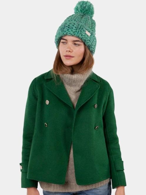 Barts Ranive Beanie női bojtos sapka zöld színben 4