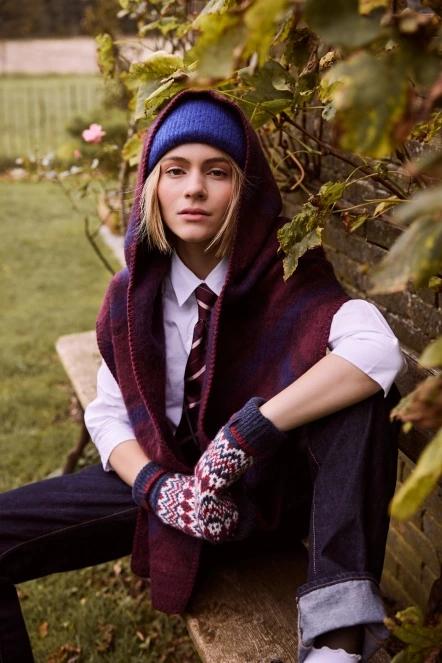 Barts Halberra Scarf női sál bordó színben 5