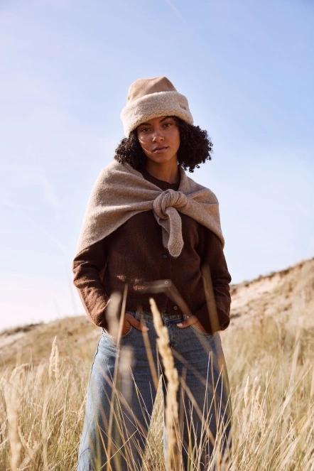 Barts Darty Scarf női sál barna színben 6