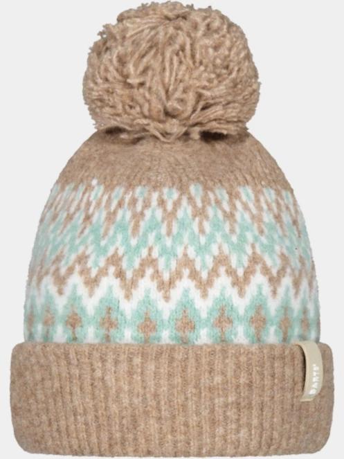 Barts Nakarah Beanie női bojtos sapka barna színben 2