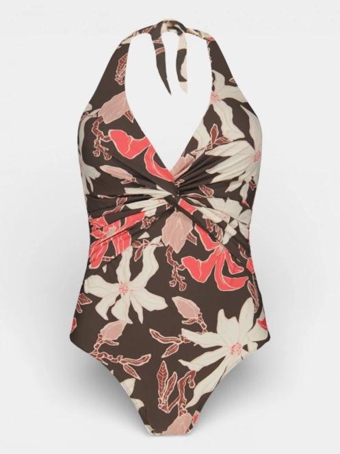 Barts Camolo Halter Shaping Onepiece női fürdőruha barna színben 4