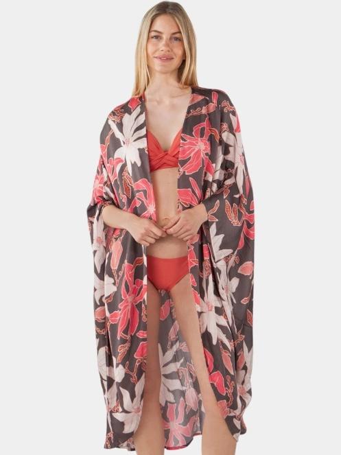 Barts Navyo Kimono női strandruha barna színben 3