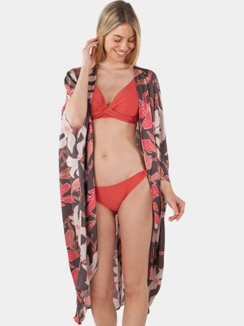 Barts Navyo Kimono női strandruha barna színben 4