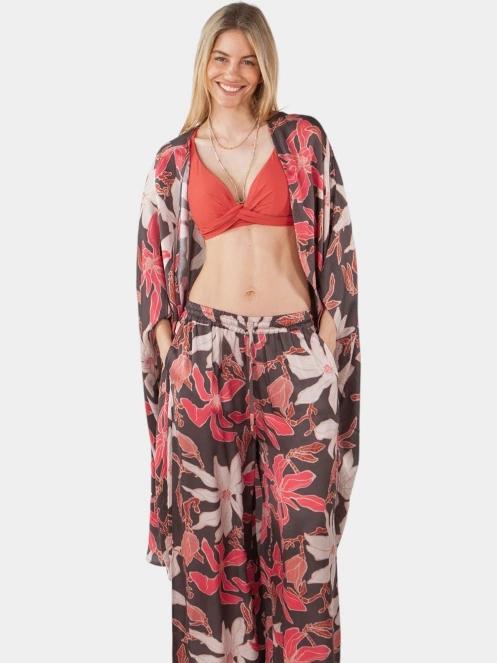 Barts Navyo Kimono női strandruha barna színben 5