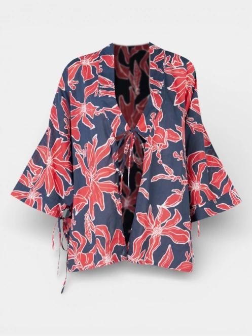 Barts Falesy Kimono női strandruha sötétkék színben 4