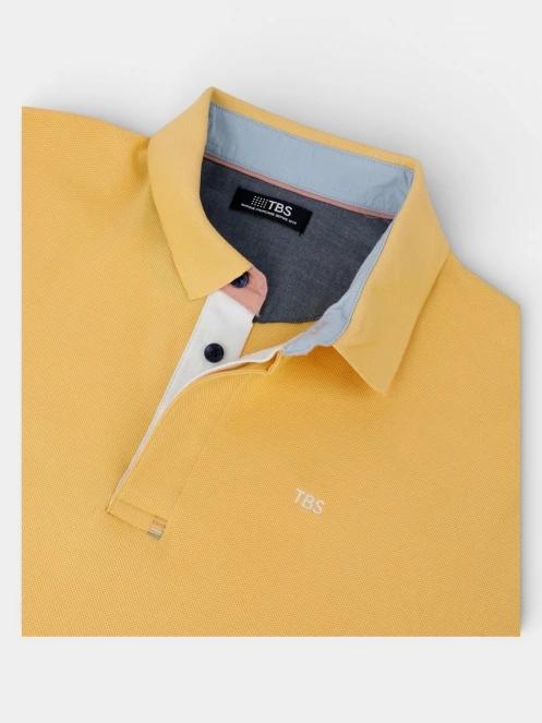 TBS Clidepol férfi galléros póló sárga színben 6
