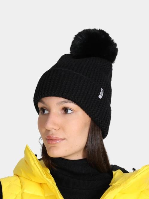 Colmar Twist női bojtos sapka fekete színben 3