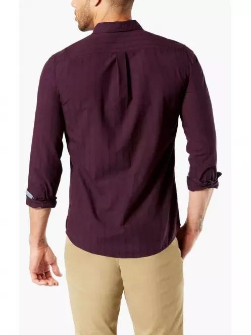 Dockers Laundered Poplin Shirt férfi hosszú ujjú ing piros színben 3