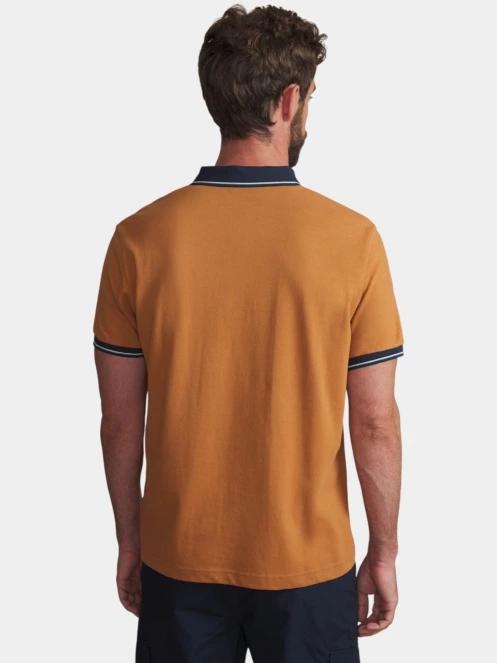 TBS Darelpol férfi galléros póló barna színben 3