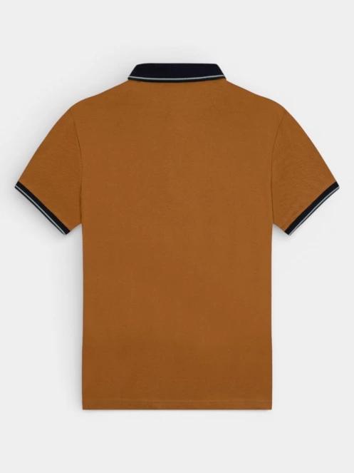 TBS Darelpol férfi galléros póló barna színben 5