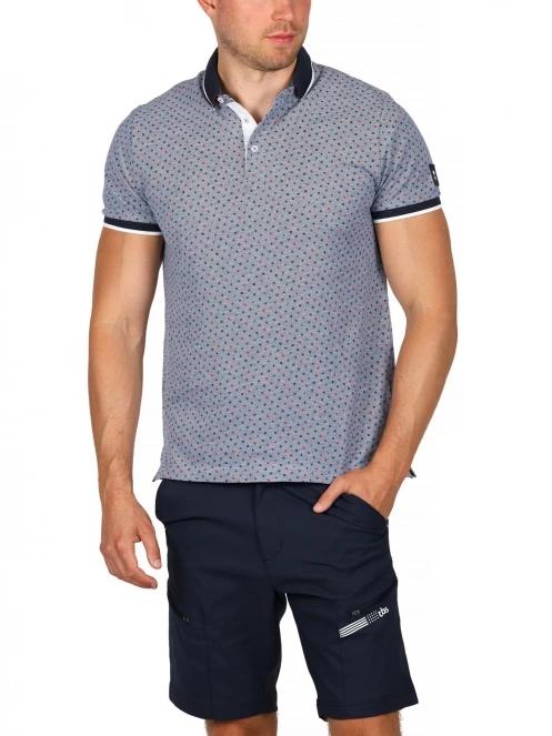 TBS Drakepol férfi galléros póló kék színben 2