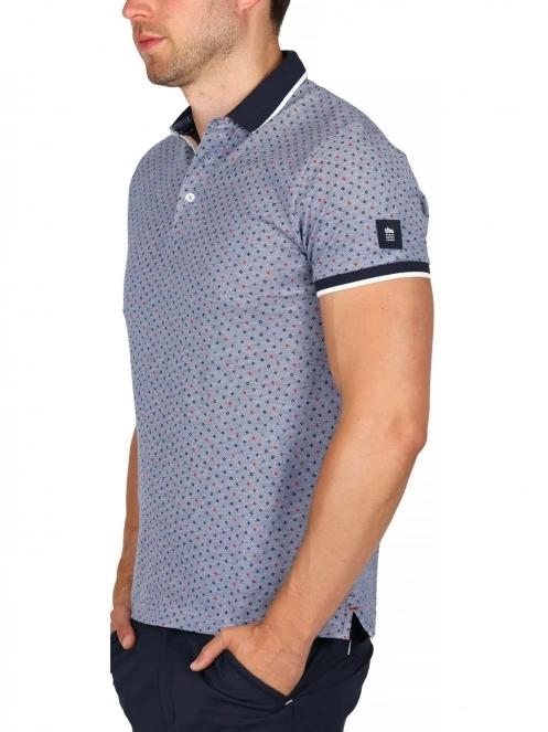 TBS Drakepol férfi galléros póló kék színben 3