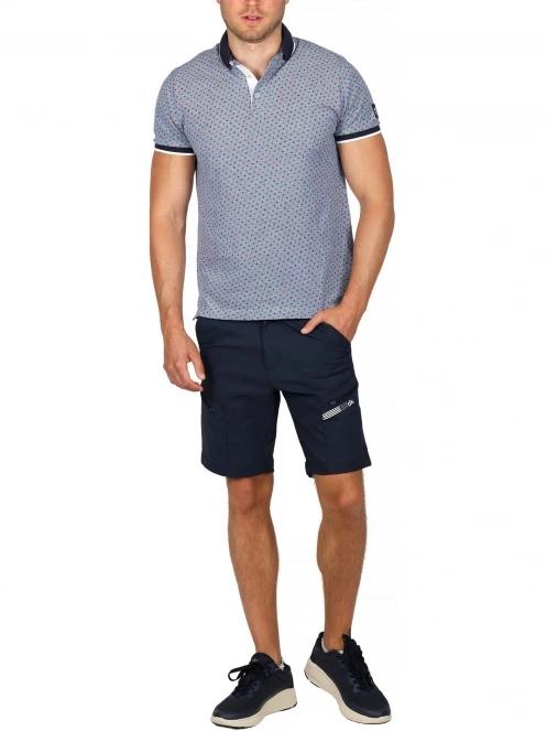 TBS Drakepol férfi galléros póló kék színben 5