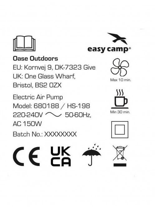 Easy Camp Super Cell 230V Pump pumpa fekete színben 5