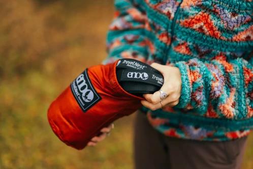 Eno TravelNest Hammock + Straps Combo függőágy piros színben 8