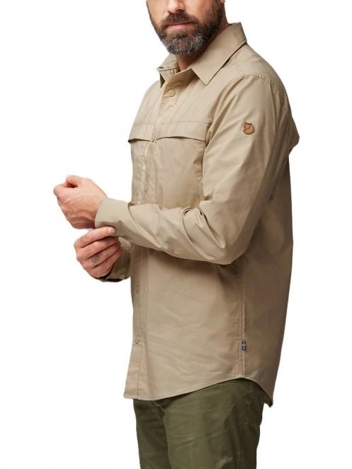 Fjallraven Abisko Trail Shirt LS M férfi hosszú ujjú túraing homok színben 3