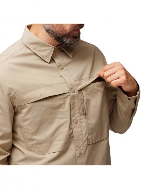 Fjallraven Abisko Trail Shirt LS M férfi hosszú ujjú túraing homok színben 5